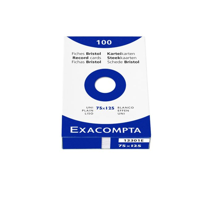 Exacompta Index Cards - 4" x 6" - Blank