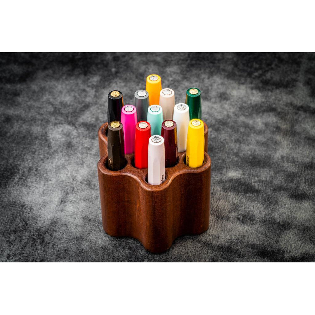 Galen Leather Toolcomb Wooden Pen and Brush Stand Holder | Atlas Stationers.