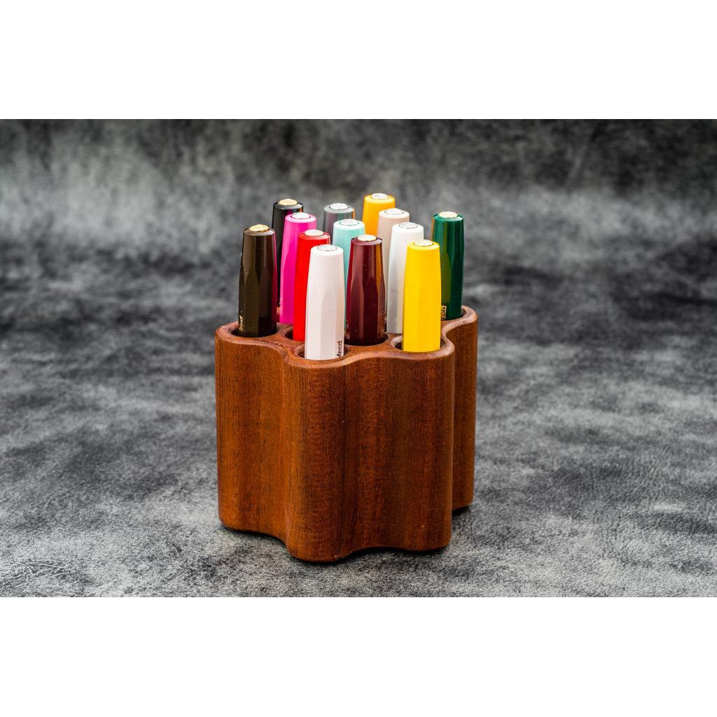 Galen Leather Toolcomb Wooden Pen and Brush Stand Holder | Atlas Stationers.