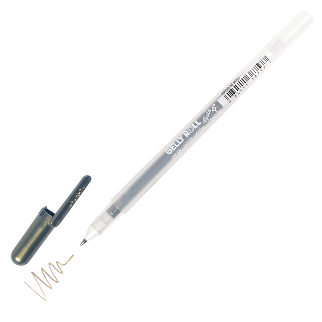 Gelly Roll Gold Shadow Gel Pen - Black | Atlas Stationers.