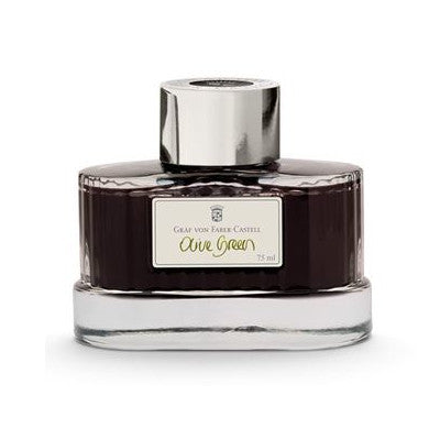Graf von Faber-Castell - Olive Green - 75ml Bottled Ink | Atlas Stationers.