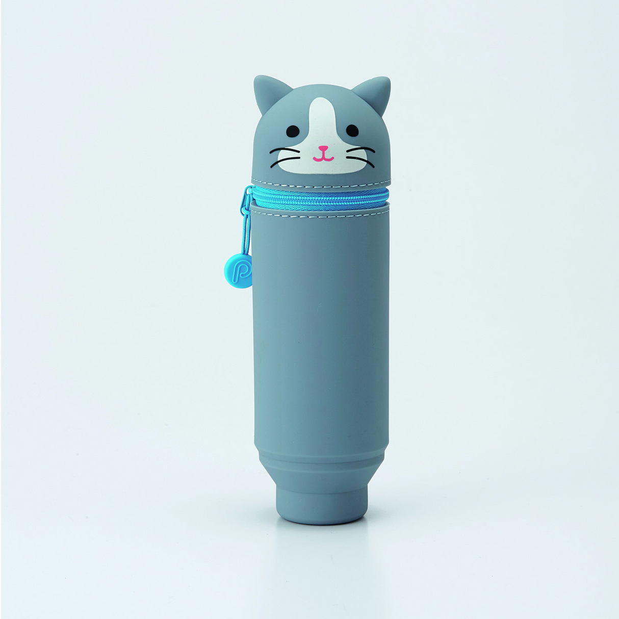 PuniLabo Stand Up Pen Case - Gray Cat