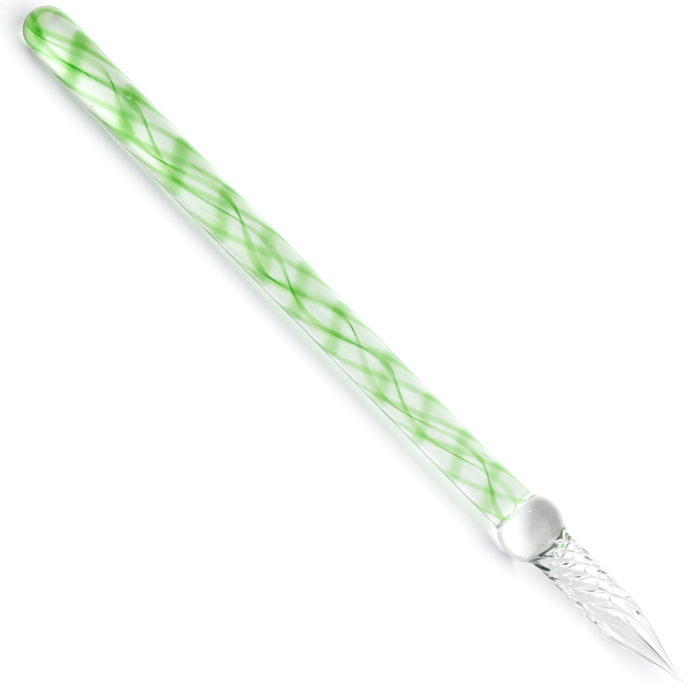 Jacques Herbin Straight Glass Dip Pen - Vert Pre