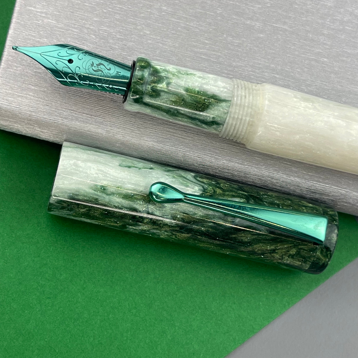 Hinze Pen Company Fountain Pen - Mercurial Mermaid | Atlas Stationers.