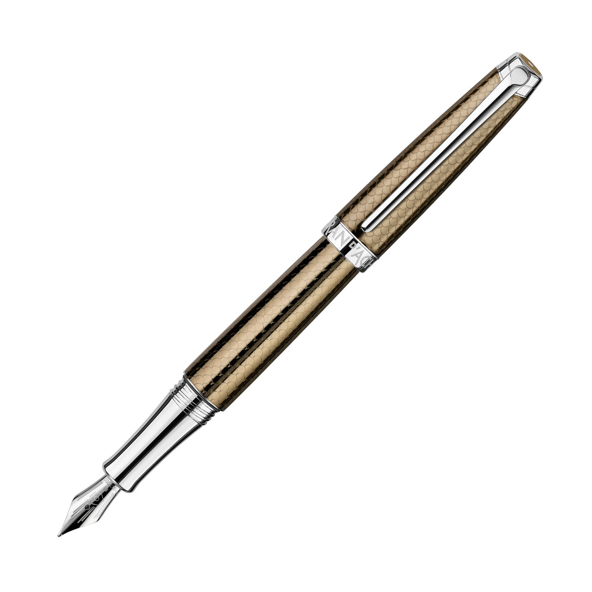 Caran d'Ache LÉMAN Fountain Pen - Caviar w/ Silver Trim | Atlas Stationers.