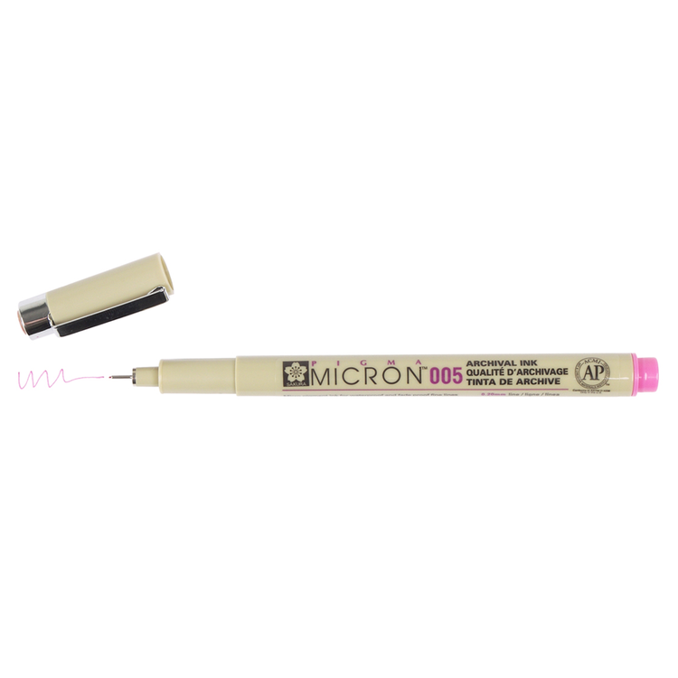 Pigma Micron 005 .2mm Pen - Rose | Atlas Stationers.