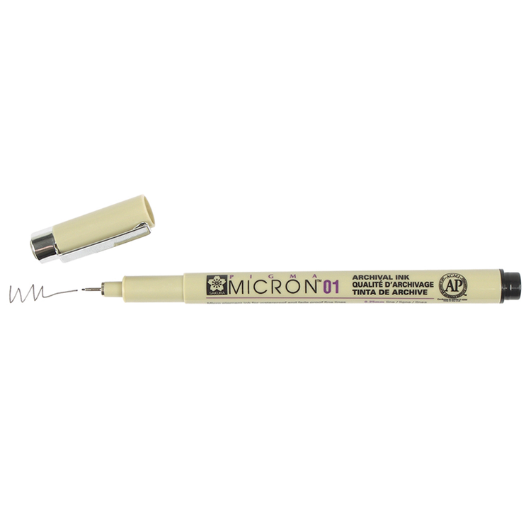Pigma Micron 01 .25mm Pen - Black | Atlas Stationers.