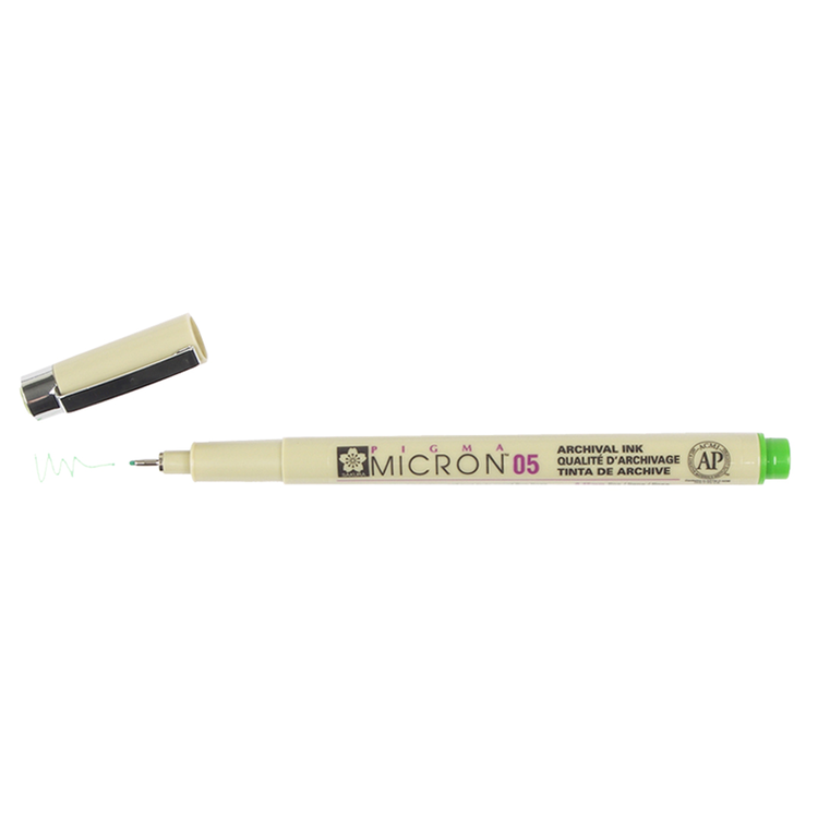 Pigma Micron 05 .45mm Pen - Green | Atlas Stationers.