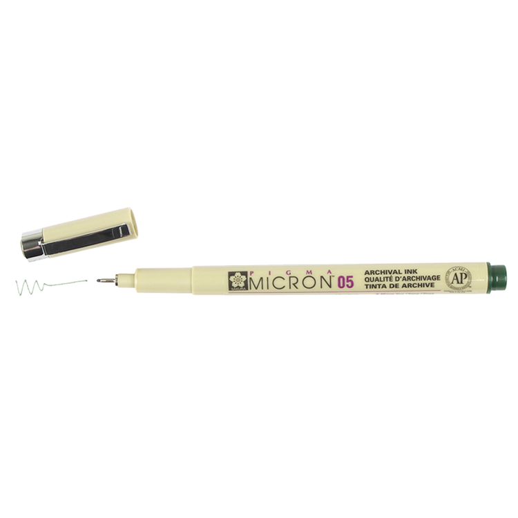 Pigma Micron 05 .45mm Pen - Hunter Green | Atlas Stationers.
