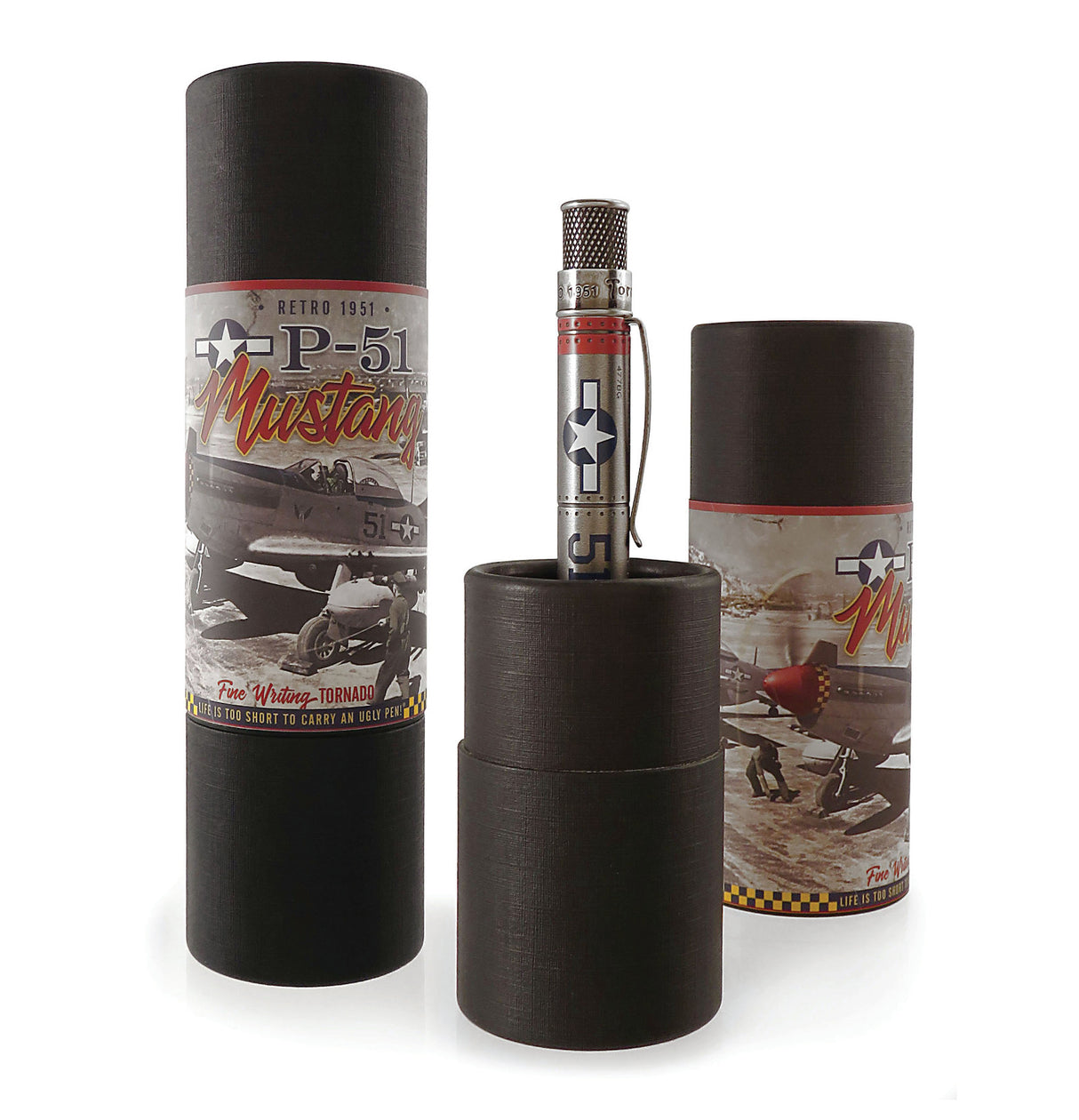 Retro 51 Tornado Vintage Metalsmith Rollerball Pen - P-51 Mustang | Atlas Stationers.