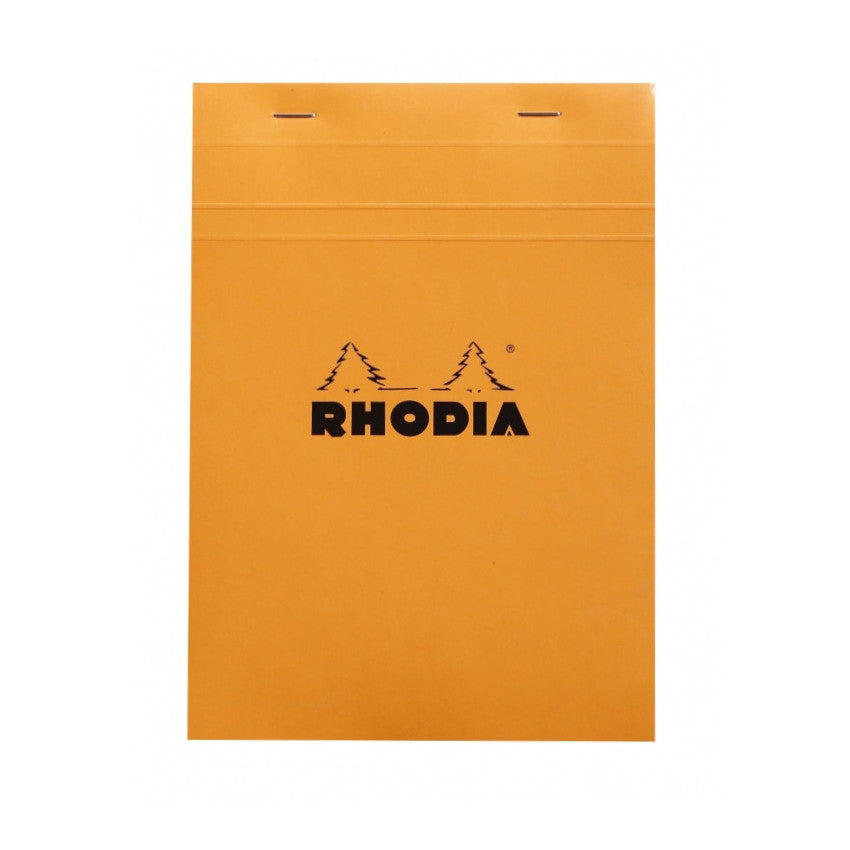Rhodia Staplebound Notepad - Graph 80 sheets - 6 x 8 1/4 - Orange cover | Atlas Stationers.