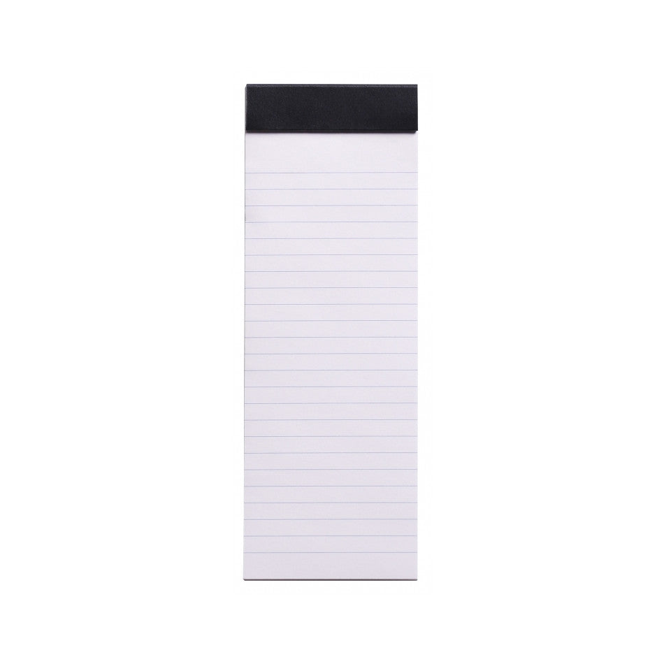 Rhodia Staplebound Notepad - Lined 80 sheets - 3 x 8 1/4 - Black cover | Atlas Stationers.