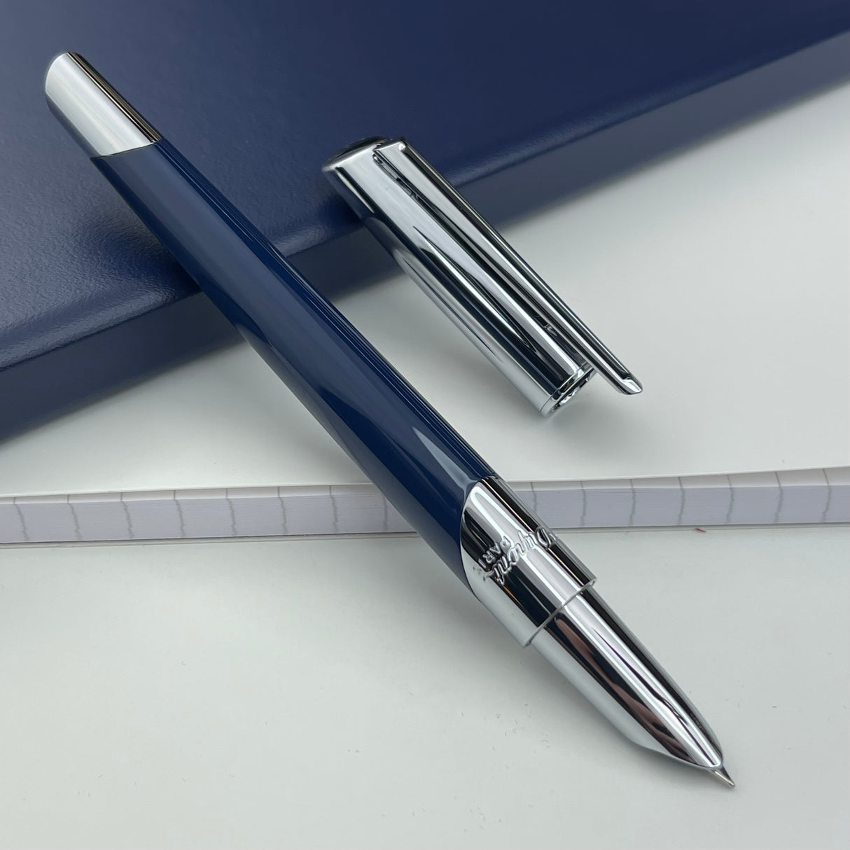 S.T. Dupont Defi Millennium Fountain Pen - Blue Navy