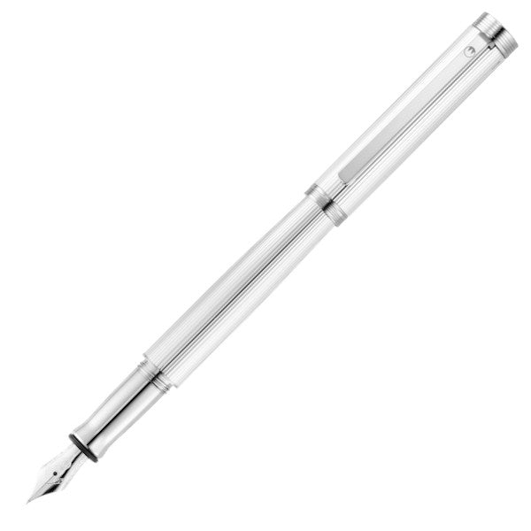 Waldmann Tapio Fountain Pen - Sterling Silver Pinstripe