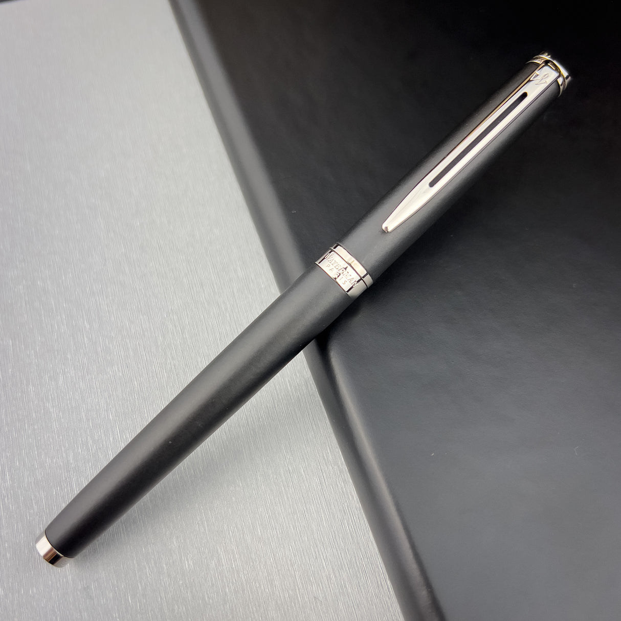 Waterman Hemisphere Fountain Pen - Matte Black w/ Silver Trim | Atlas Stationers.
