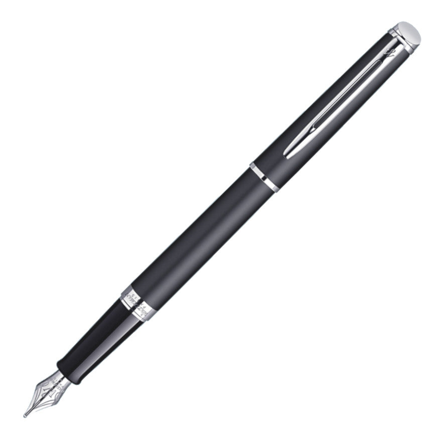 Waterman Hemisphere Fountain Pen - Matte Black w/ Silver Trim | Atlas Stationers.