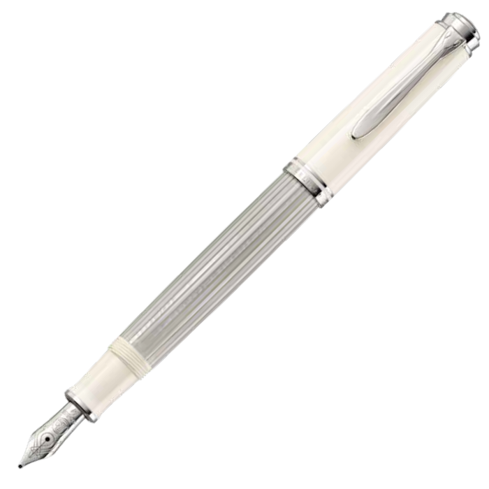 Pelikan Souveran M405 Fountain pen - Silver-White (Special Edition) | Atlas Stationers.