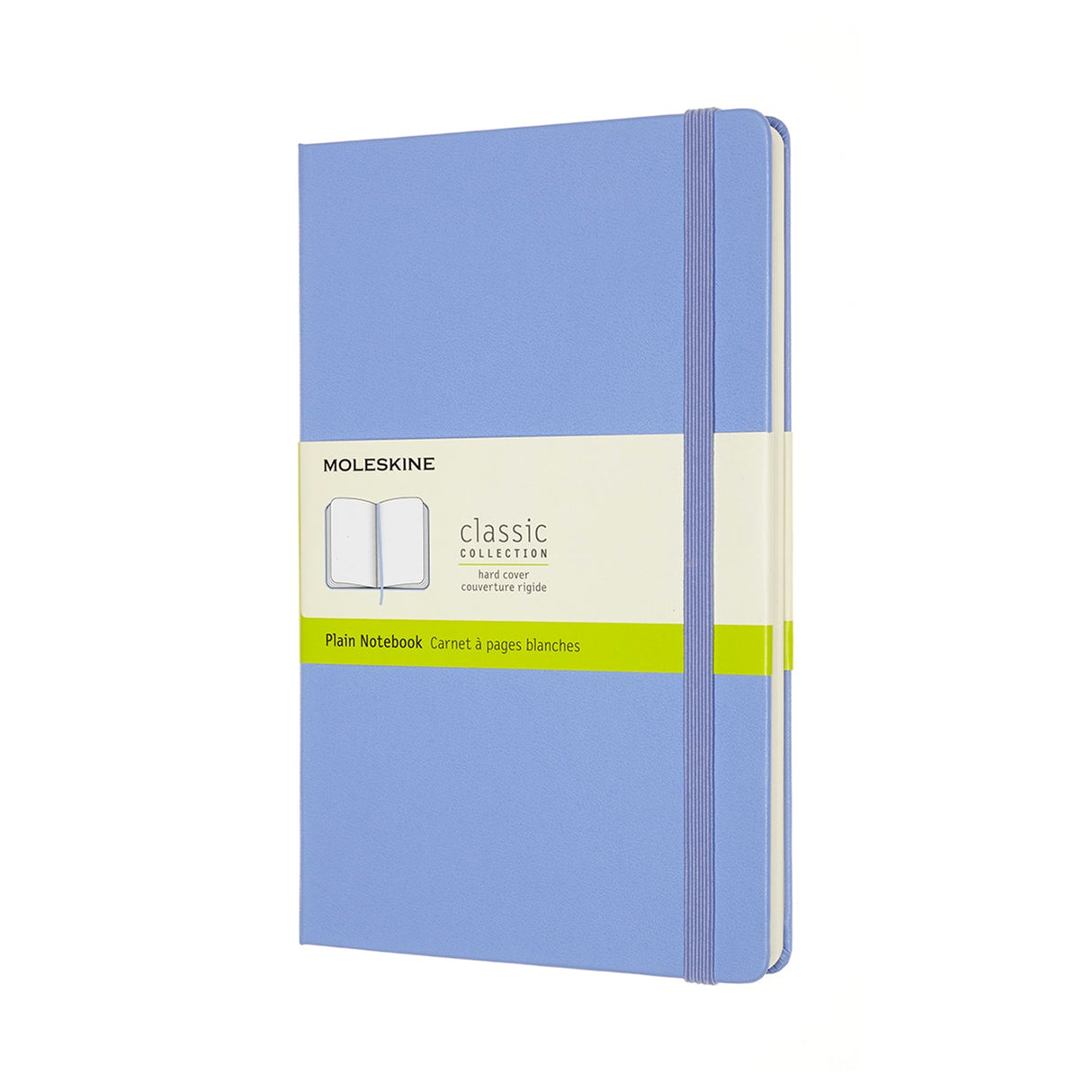 Moleskine Large Classic Hard Cover Notebook - Hydrangea Blue - Plain | Atlas Stationers.