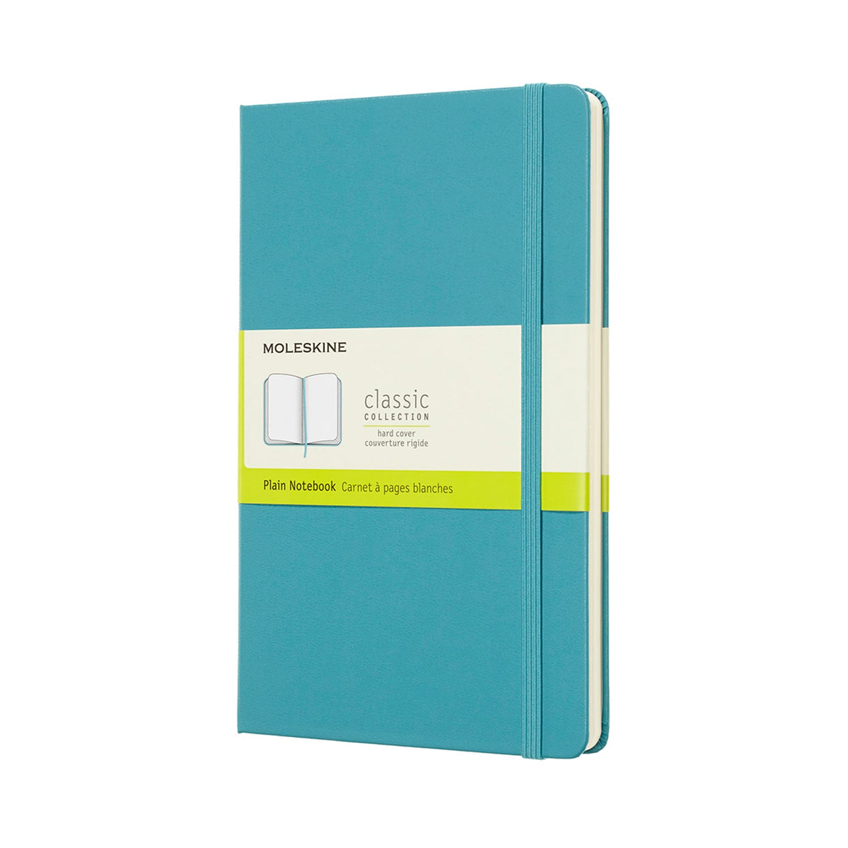 Moleskine Large Classic Hard Cover Notebook - Blue Reef - Plain | Atlas Stationers.