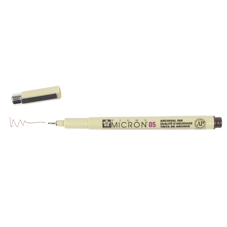 Pigma Micron 05 .45mm Pen - Sepia | Atlas Stationers.