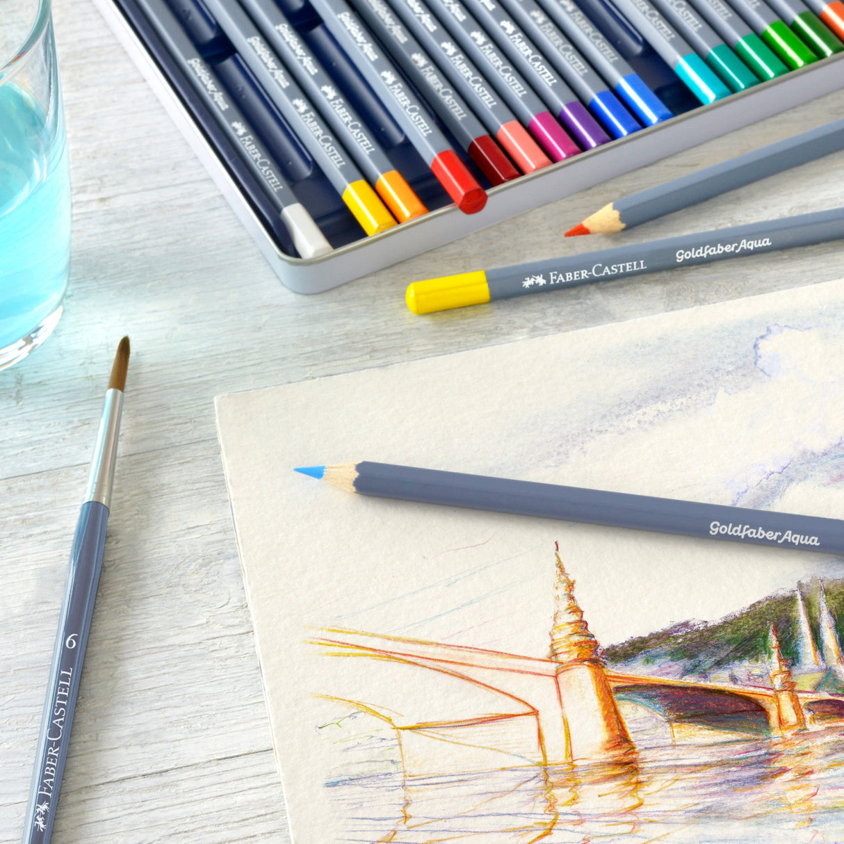 Faber-Castell Goldfaber Aqua Color Pencils - 24 pack | Atlas Stationers.
