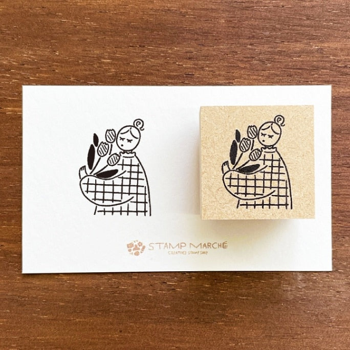 Stamp Marché Seasonal Illustration Stamp - March - Marle's Tulips