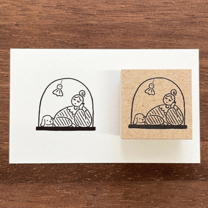 Stamp Marché Seasonal Illustration Stamp - June - Marle Teru Teru Bozu