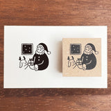 Stamp Marché Seasonal Illustration Stamp - December - Marle Santa