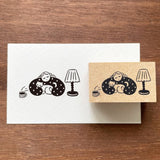 Stamp Marché Marle Illustration Stamp - Coffee and Cat