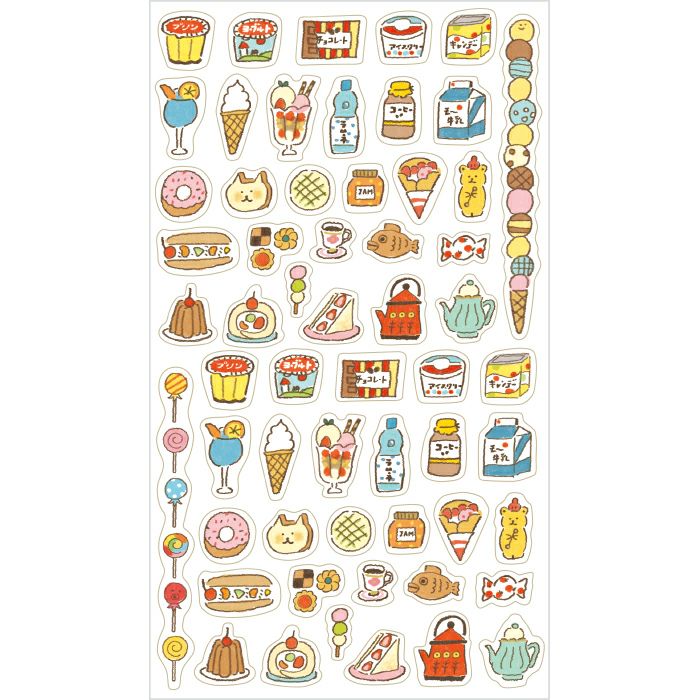 Furukawashiko Daily Seal Planner Sticker Sheet - Watashi Biyori - Sweets
