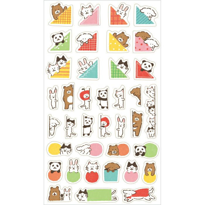 Furukawashiko Daily Seal Planner Sticker Sheet - Watashi Biyori - Animals
