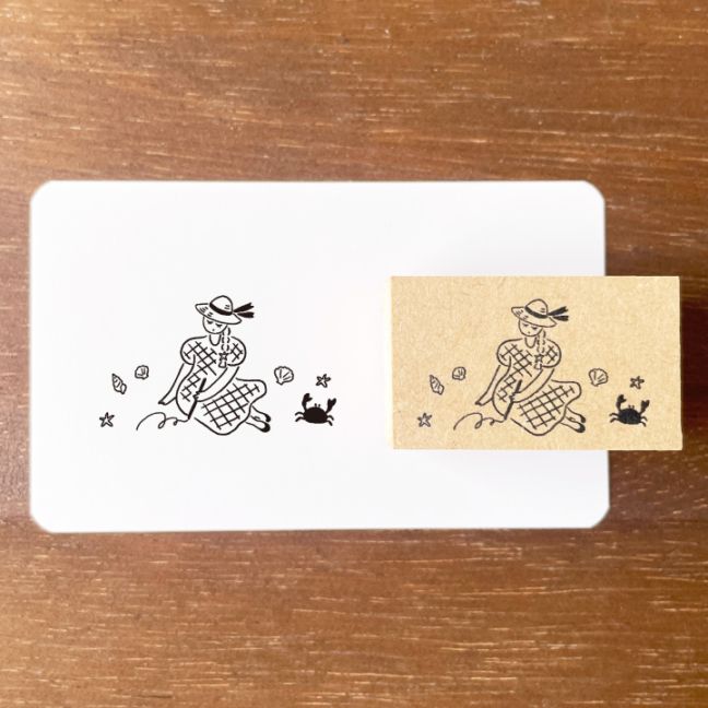 Stamp Marché Marle Illustration Stamp - Sandy Beach Sketch