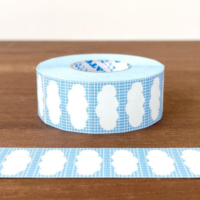 Stamp Marché Label Sticker - Mokumoku Frame Sky