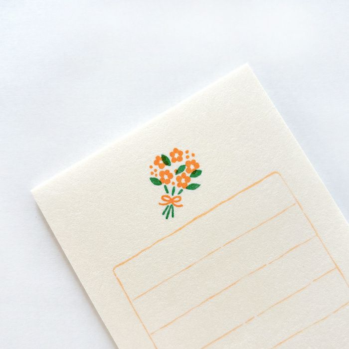 Furukawashiko Mini Letter Set - Orange Bouquet