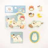 Furukawashiko Flake Stickers - Watashi Biyori - Cats