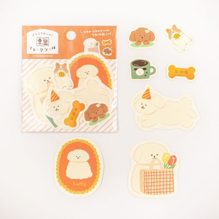 Furukawashiko Flake Stickers - Watashi Biyori - Dogs