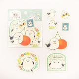 Furukawashiko Flake Stickers - Watashi Biyori - Fluffy Birds