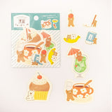 Furukawashiko Flake Stickers - Watashi Biyori - Helper Bear