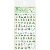 Furukawashiko Daily Seal Sticker Sheet - Watashi Biyori - Outing Green