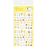 Furukawashiko Daily Seal Sticker Sheet - Watashi Biyori - Celebration Yellow
