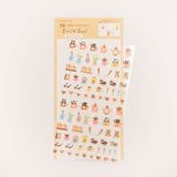 Furukawashiko Daily Seal Sticker Sheet - Watashi Biyori - Chilled Brown