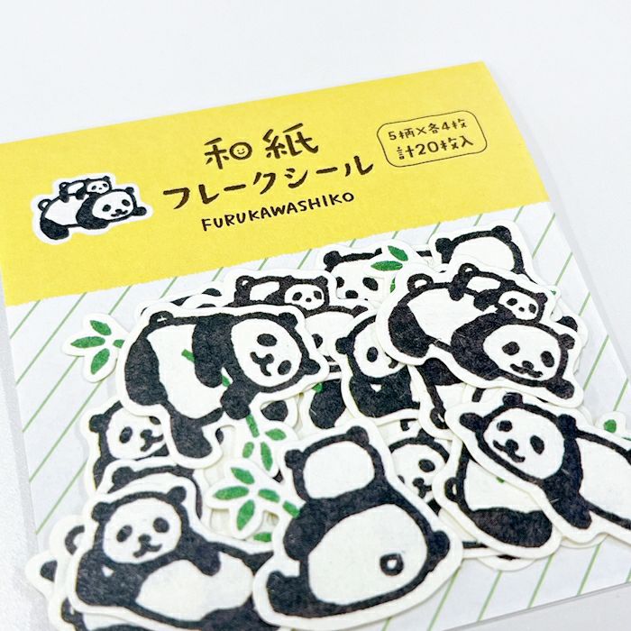 Furukawashiko Flake Stickers - Panda