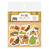 Furukawashiko Flake Stickers - Shiba Inu and Sweets