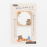 Furukawashiko Fufufu Notebook Double Sticky Notes - Bear Bakery