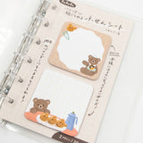 Furukawashiko Fufufu Notebook Double Sticky Notes - Bear Bakery