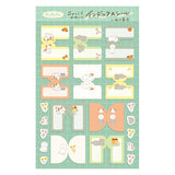 Furukawashiko Fufufu Notebook Index Stickers - Dog Gathering