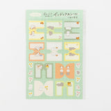 Furukawashiko Fufufu Notebook Index Stickers - Dog Gathering