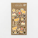 Furukawashiko Foil Sticker Sheet - Cookies and Reindeer