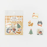 Furukawashiko Flake Stickers - Inu and Snow