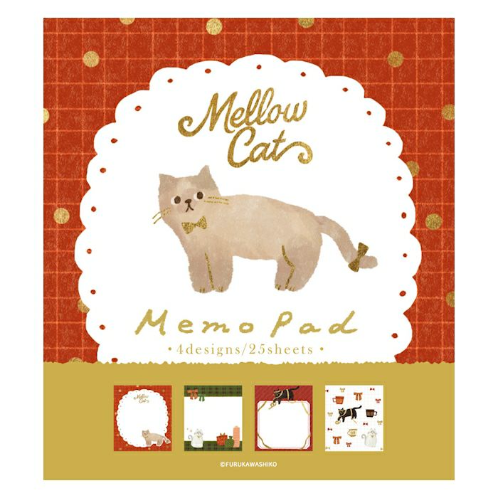 Furukawashiko Memo Pad - Present and Kitten